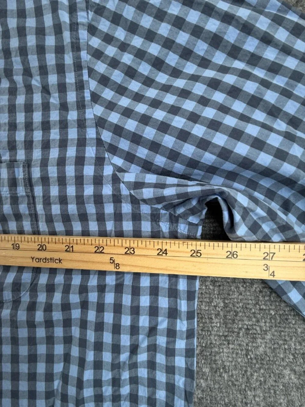 Brooks Brothers XL Cotton Check Button-Down Blue Men Shirt Long Sleeve Business